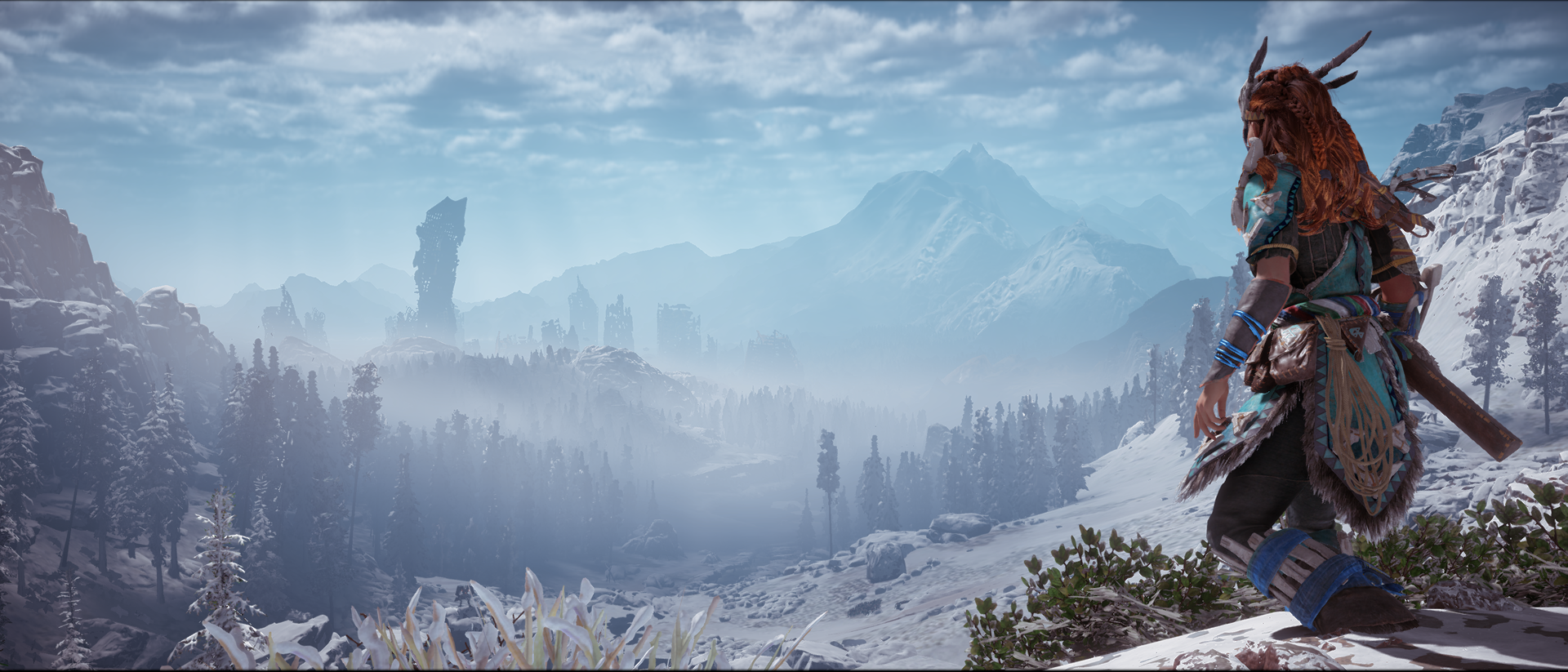 A very basic capture from the game HORIZON ZERO DAWN. a 2017 Playstation4 game ported also on Playstation5 and PC